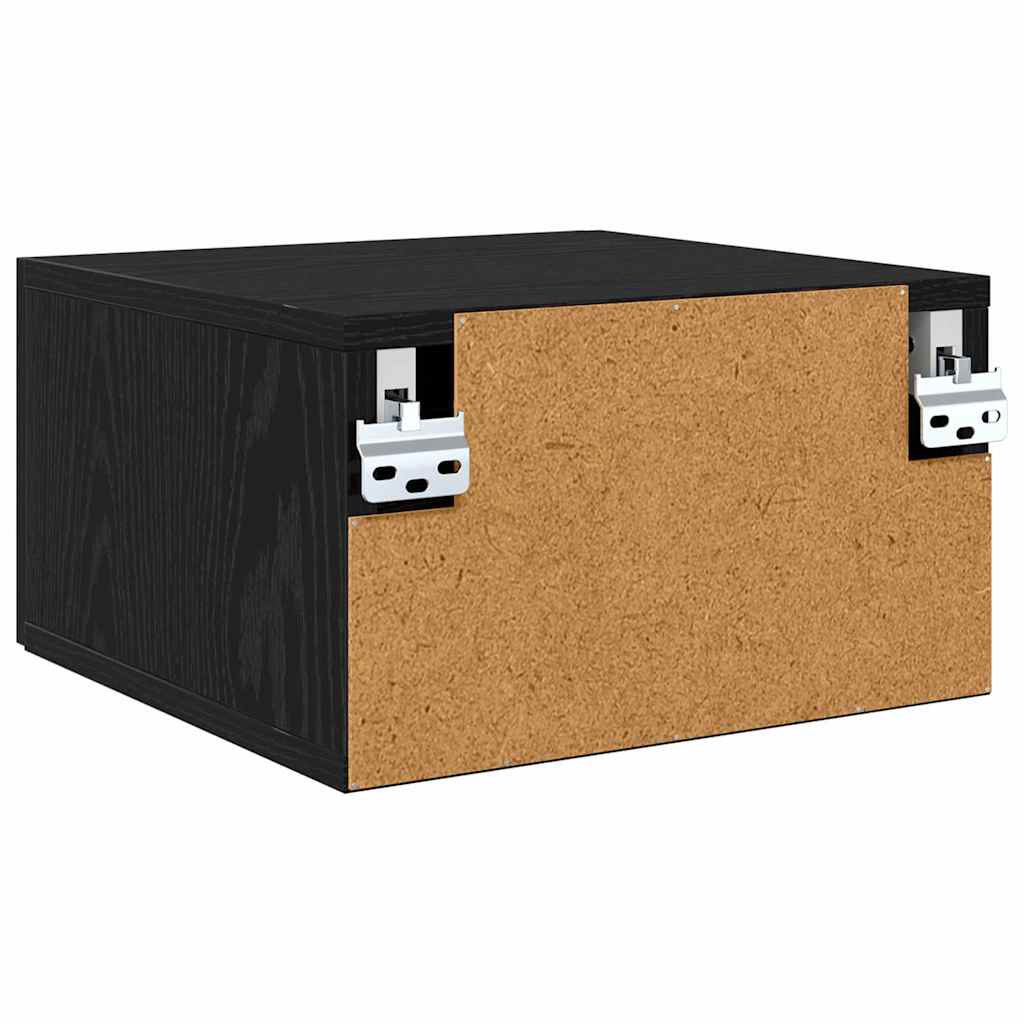 Armario de Noche 2 pcs Roble Negro 35 x 35 x 20 cm