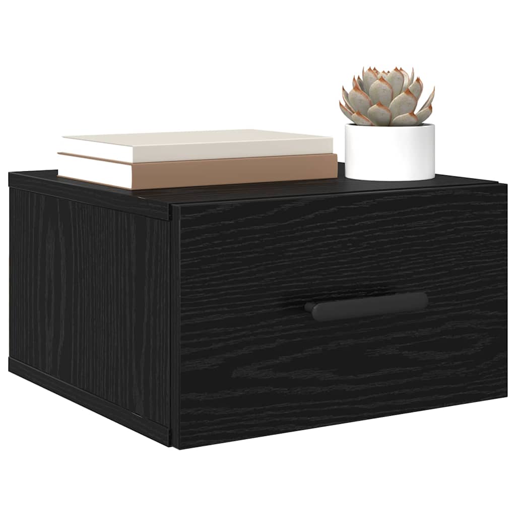 Armario de Noche 2 pcs Roble Negro 35 x 35 x 20 cm