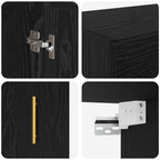 Armario de pared Roble Negro 69,5 x 34 x 90 cm