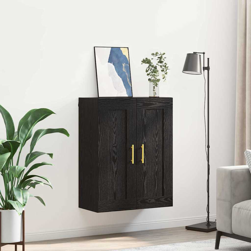 Armario de pared Roble Negro 69,5 x 34 x 90 cm