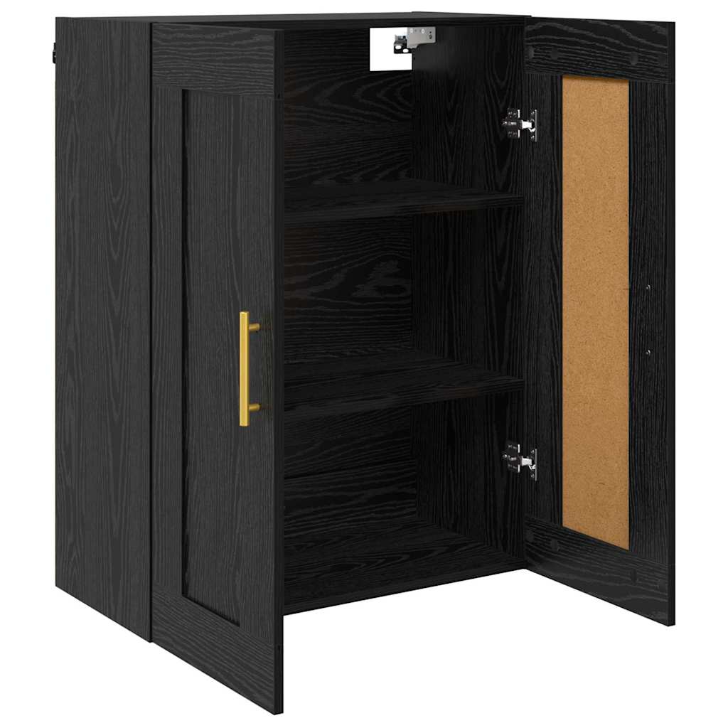 Armario de pared Roble Negro 69,5 x 34 x 90 cm