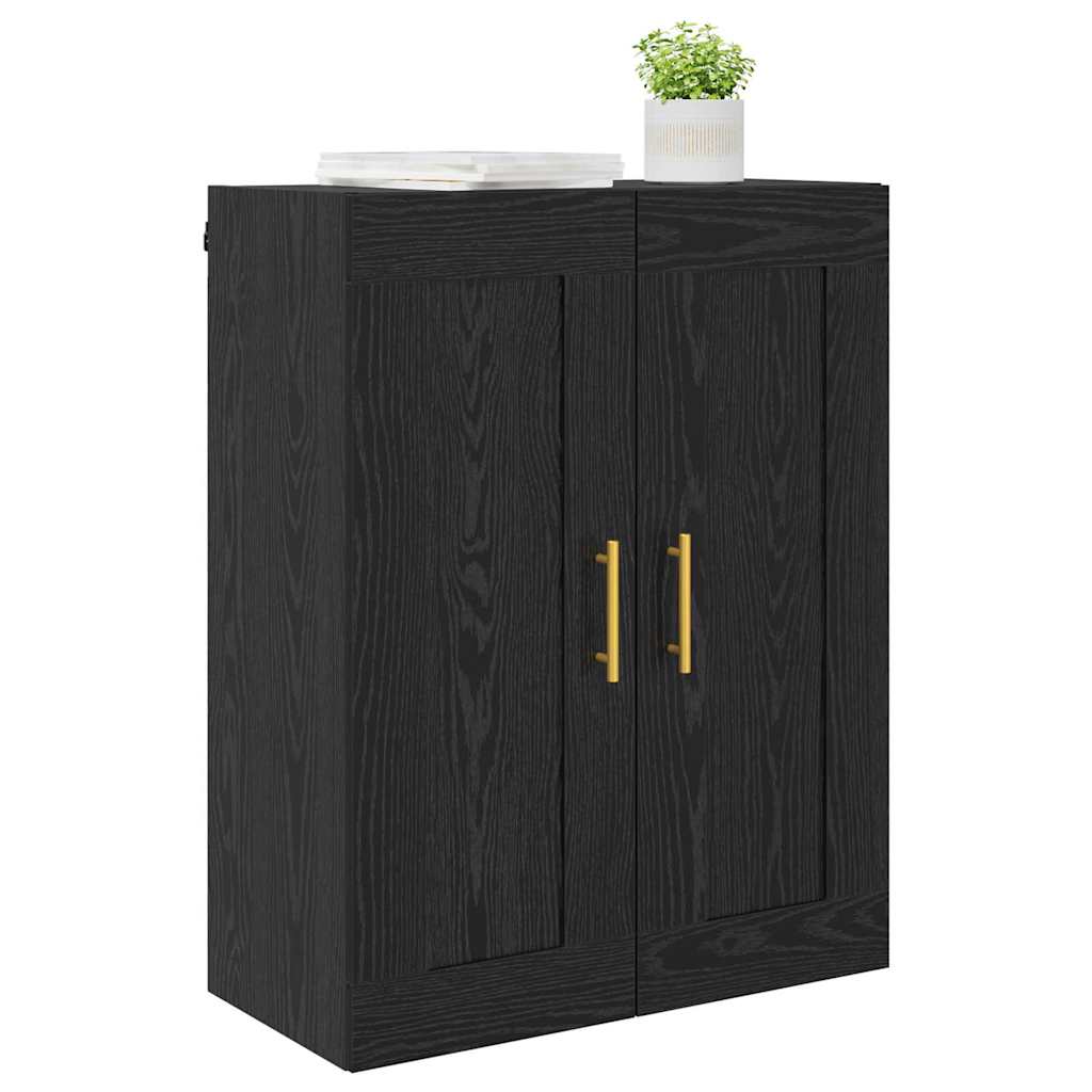 Armario de pared Roble Negro 69,5 x 34 x 90 cm