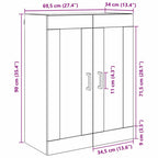 Armario de pared Roble artesanal 69,5 x 34 x 90 cm