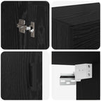 Armario de pared Roble Negro 69,5 x 34 x 90 cm