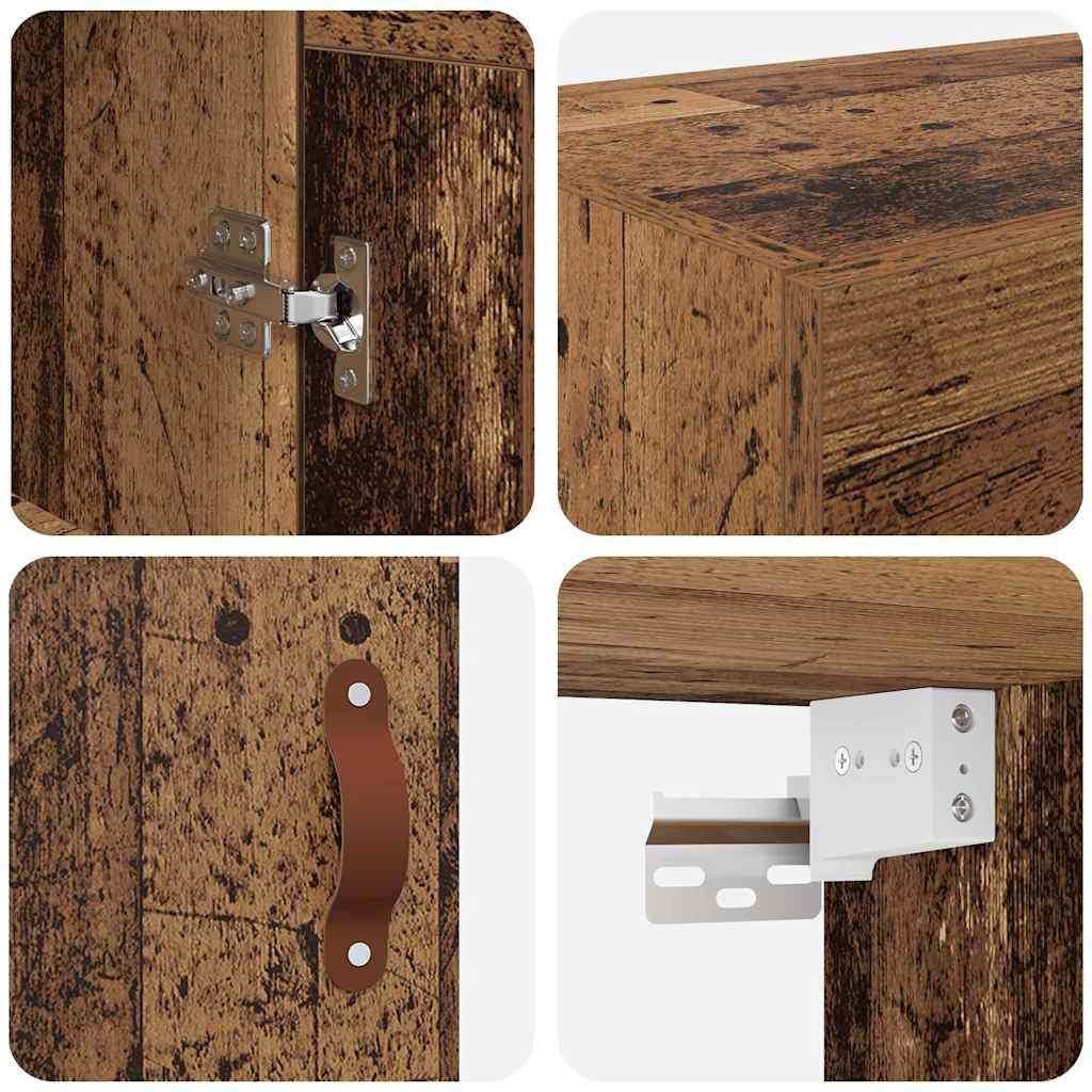 Armario de pared Madera Vieja 34,5 x 34 x 90 cm
