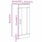 Armario de pared Madera Vieja 34,5 x 34 x 90 cm