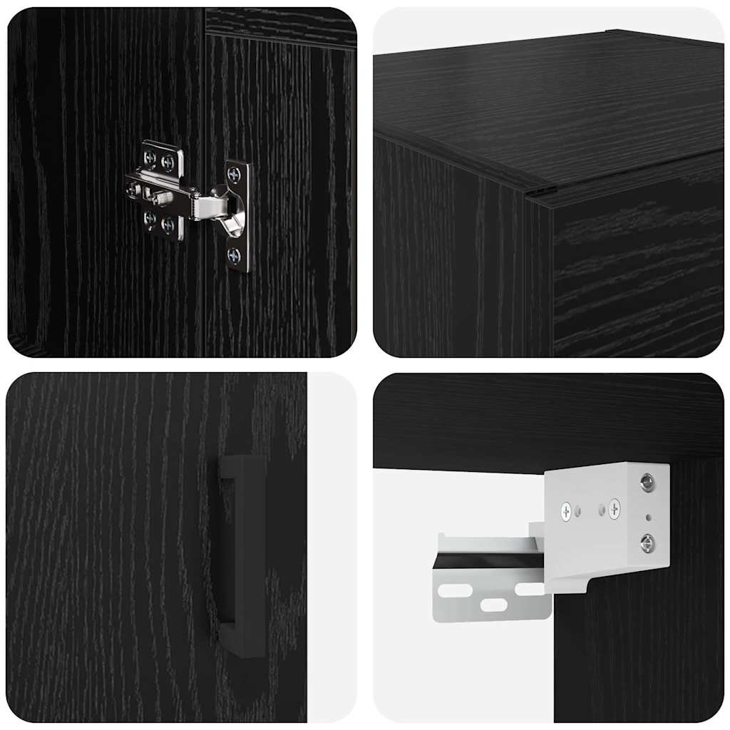 Armario de pared Roble Negro 34,5 x 34 x 90 cm