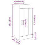 Armario de pared Madera Vieja 34,5 x 34 x 90 cm
