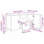 Vitrina Madera Vieja 100 x 36 x 60 cm Madera contrachapada
