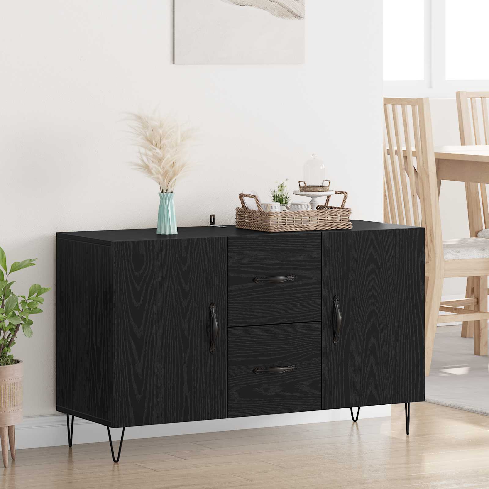 LED Sideboard 90 x 32 x 75 cm Engineered Wood