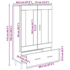 Alacena Madera Vieja 69,5 x 31 x 115 cm Madera contrachapada