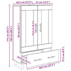 Alacena Madera Vieja 69,5 x 31 x 115 cm Madera contrachapada
