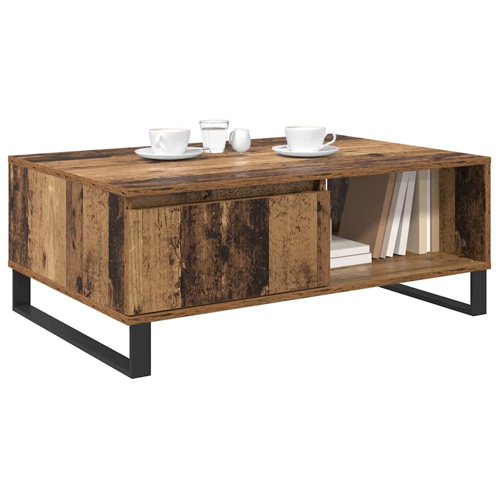 Mesa de Café Madera envejecida 90 x 60 x 35 cm