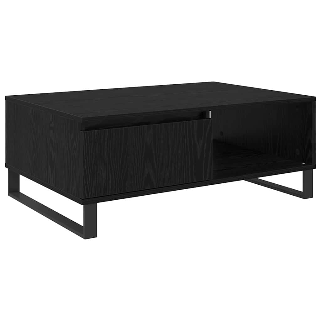 Mesa de Café Roble Negro 90 x 60 x 35 cm Madera de ingeniería