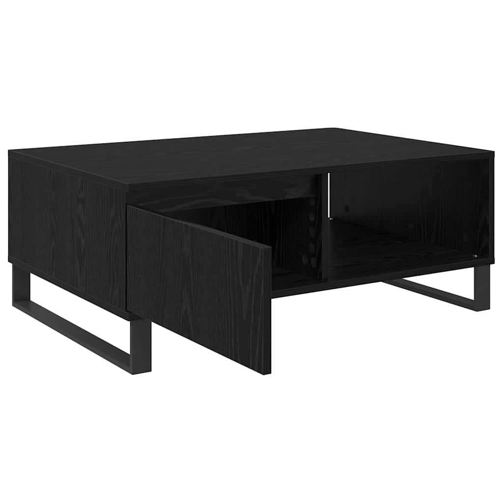 Mesa de Café Roble Negro 90 x 60 x 35 cm Madera de ingeniería