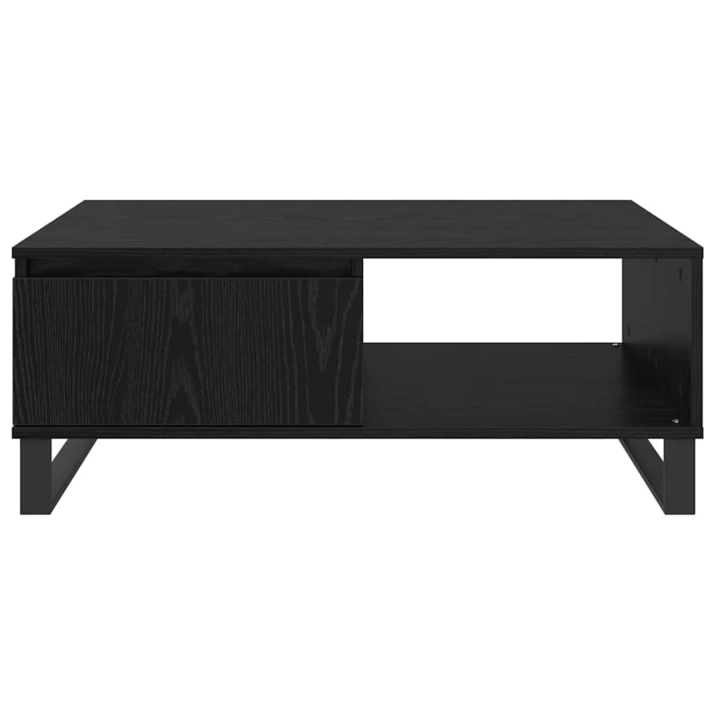 Mesa de Café Roble Negro 90 x 60 x 35 cm Madera de ingeniería
