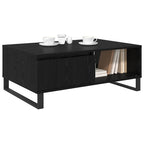 Mesa de Café Roble Negro 90 x 60 x 35 cm Madera de ingeniería