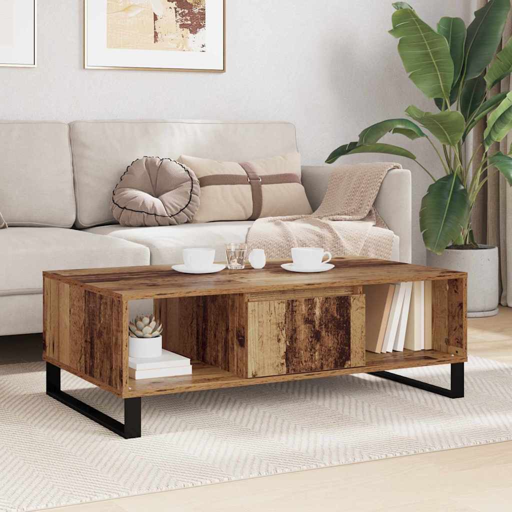 Mesa de Café Madera vieja 104 x 60 x 35 cm Madera de ingeniería