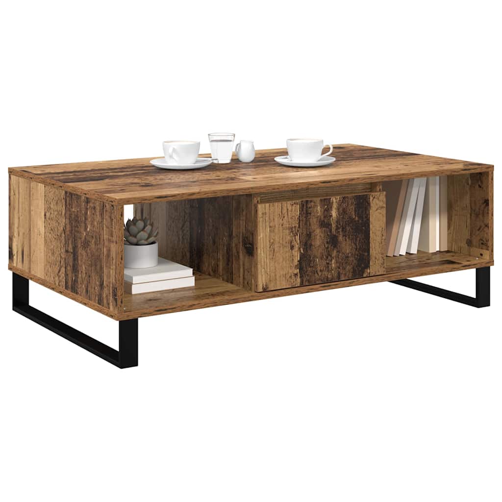 Mesa de Café Madera vieja 104 x 60 x 35 cm Madera de ingeniería