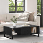 Mesa de Café Roble Negro 104 x 60 x 35 cm Madera de ingeniería