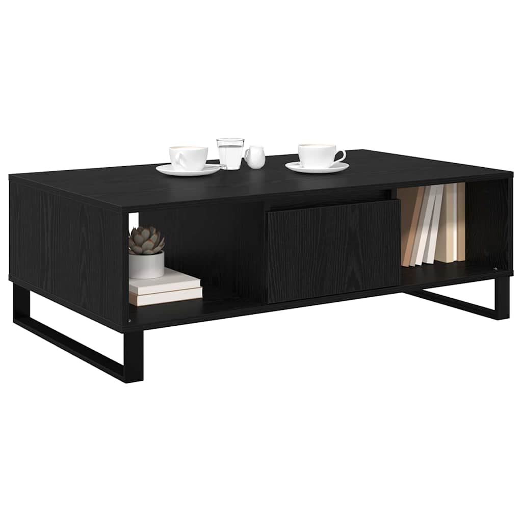 Mesa de Café Roble Negro 104 x 60 x 35 cm Madera de ingeniería