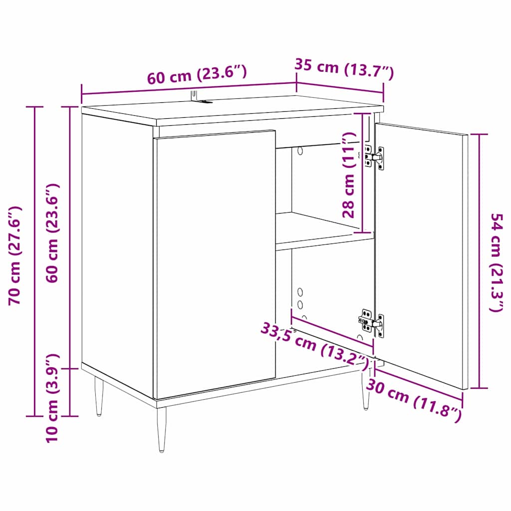 Vitrina Madera Vieja 60 x 35 x 70 cm Madera contrachapada