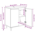 Vitrina Madera Vieja 60 x 35 x 70 cm Madera contrachapada