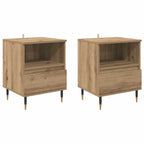 Armario de Noche 2 pcs Roble artesanal 40 x 35 x 50 cm