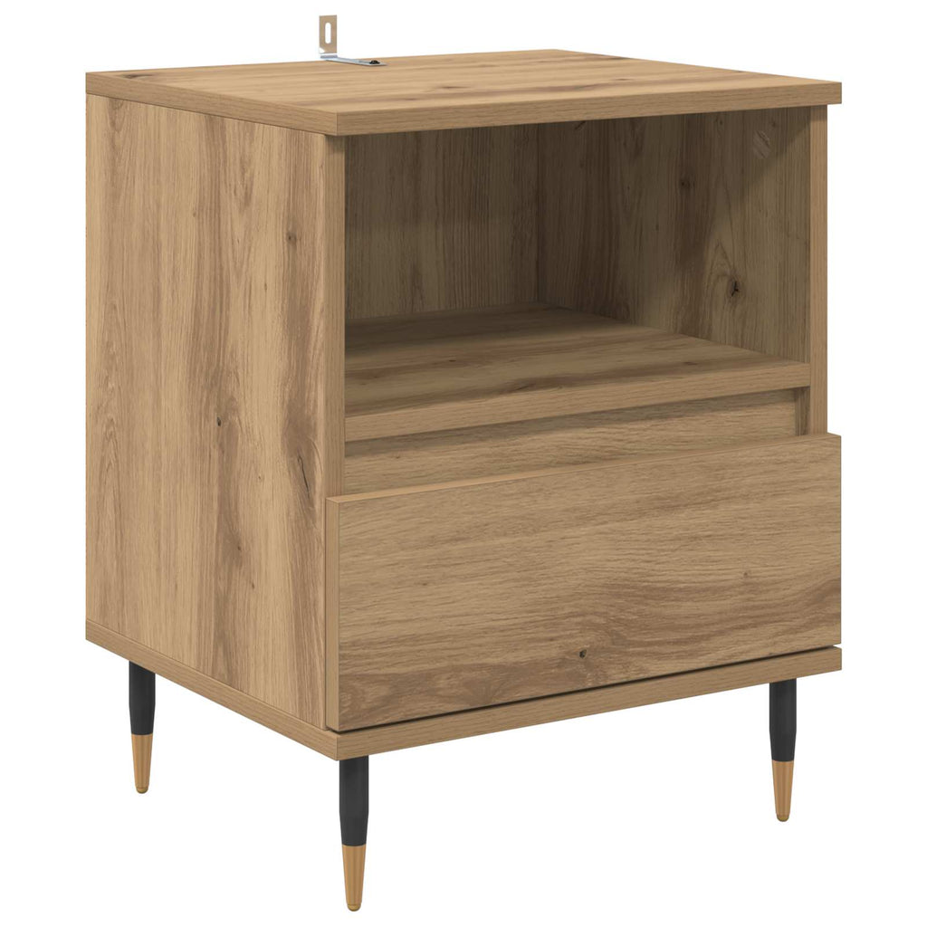 Armario de Noche 2 pcs Roble artesanal 40 x 35 x 50 cm