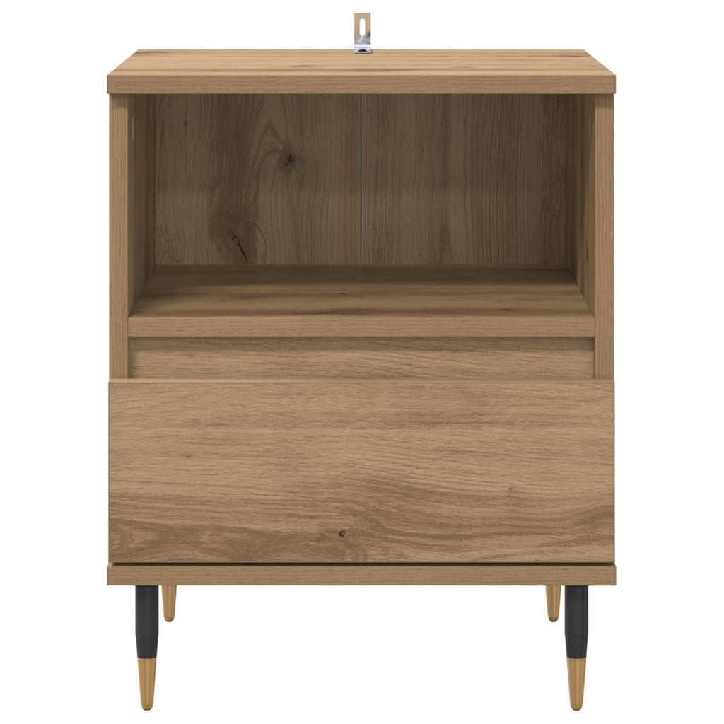 Armario de Noche 2 pcs Roble artesanal 40 x 35 x 50 cm