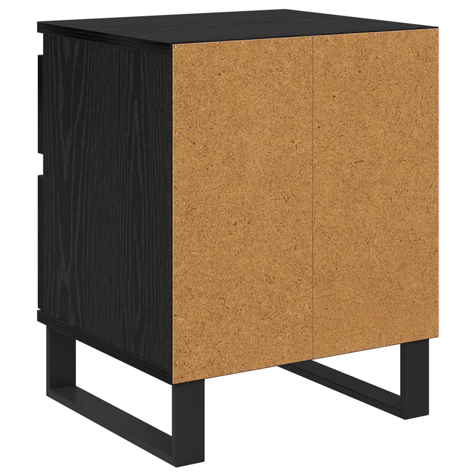 Armario de Noche con cajón 2 pcs Roble Negro 40 x 35 x 50 cm