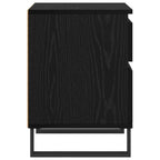 Armario de Noche con cajón 2 pcs Roble Negro 40 x 35 x 50 cm