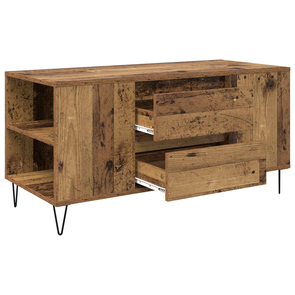 Mesa de Café con cajón Madera envejecida 102 x 44,5 x 50 cm