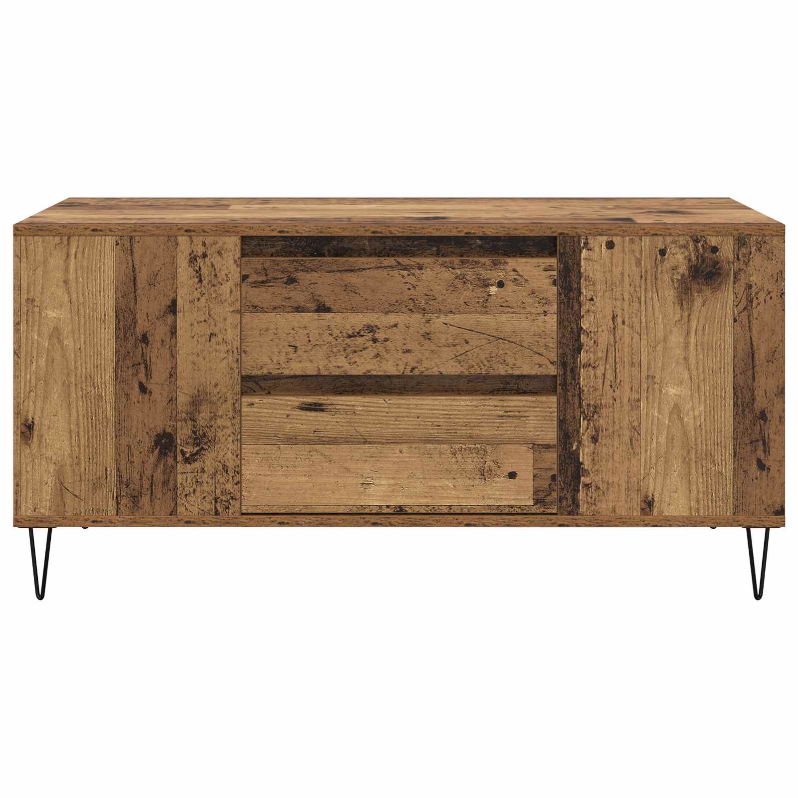 Mesa de Café con cajón Madera envejecida 102 x 44,5 x 50 cm