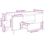 Mesa de Café con cajón Madera envejecida 102 x 44,5 x 50 cm