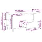 Mesa de Café con cajón Madera envejecida 102 x 44,5 x 50 cm