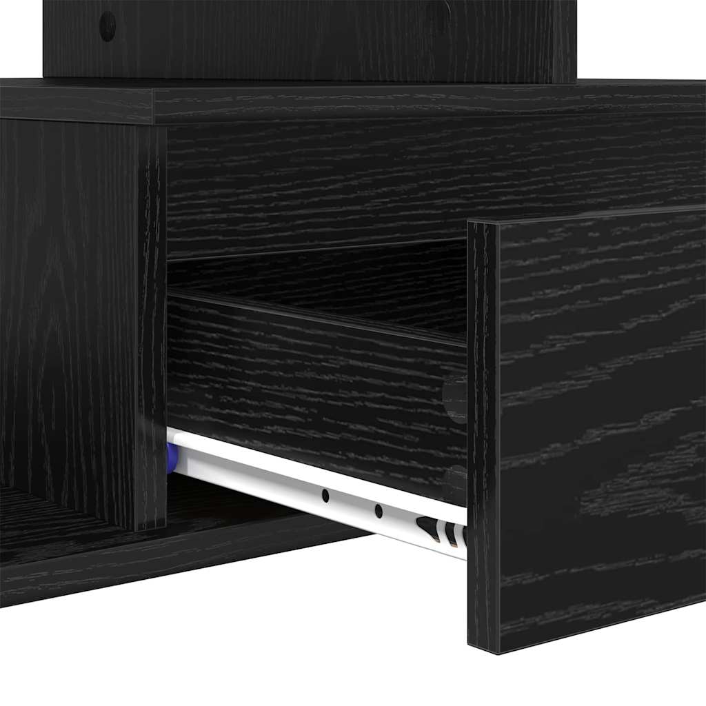 Mesa de Café Roble Negro 90 x 49 x 45 cm Madera de ingeniería