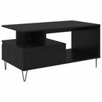 Mesa de Café Roble Negro 90 x 49 x 45 cm Madera de ingeniería