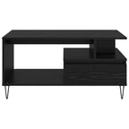 Mesa de Café Roble Negro 90 x 49 x 45 cm Madera de ingeniería