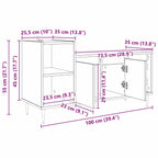 Gabinete de TV Madera Vieja 100 x 35 x 55 cm
