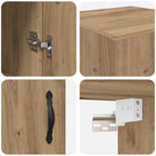 Armario de pared Roble artesanal 34,5 x 34 x 90 cm