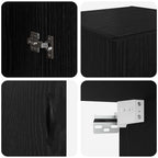 Armario de pared Roble Negro 34,5 x 34 x 90 cm