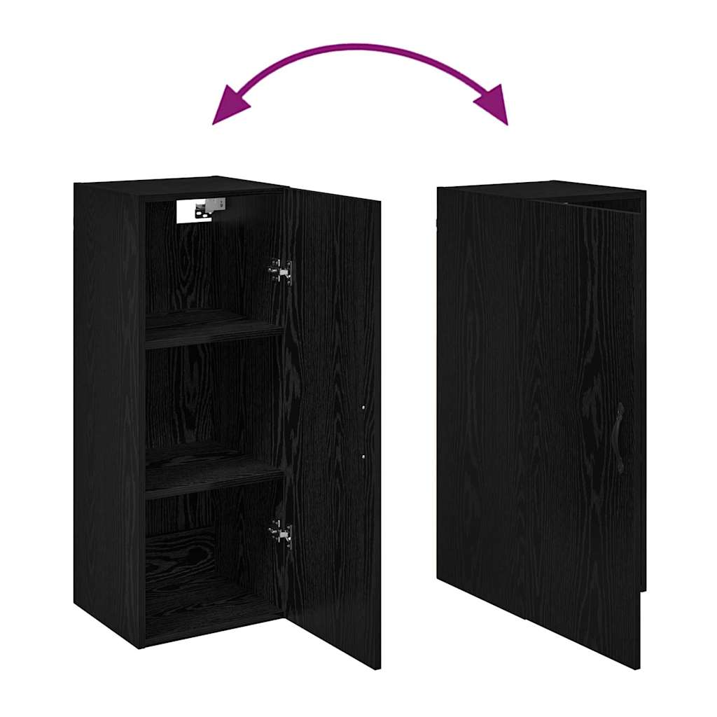 Armario de pared Roble Negro 34,5 x 34 x 90 cm