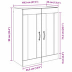 Armario de pared Madera Vieja 69,5 x 34 x 90 cm