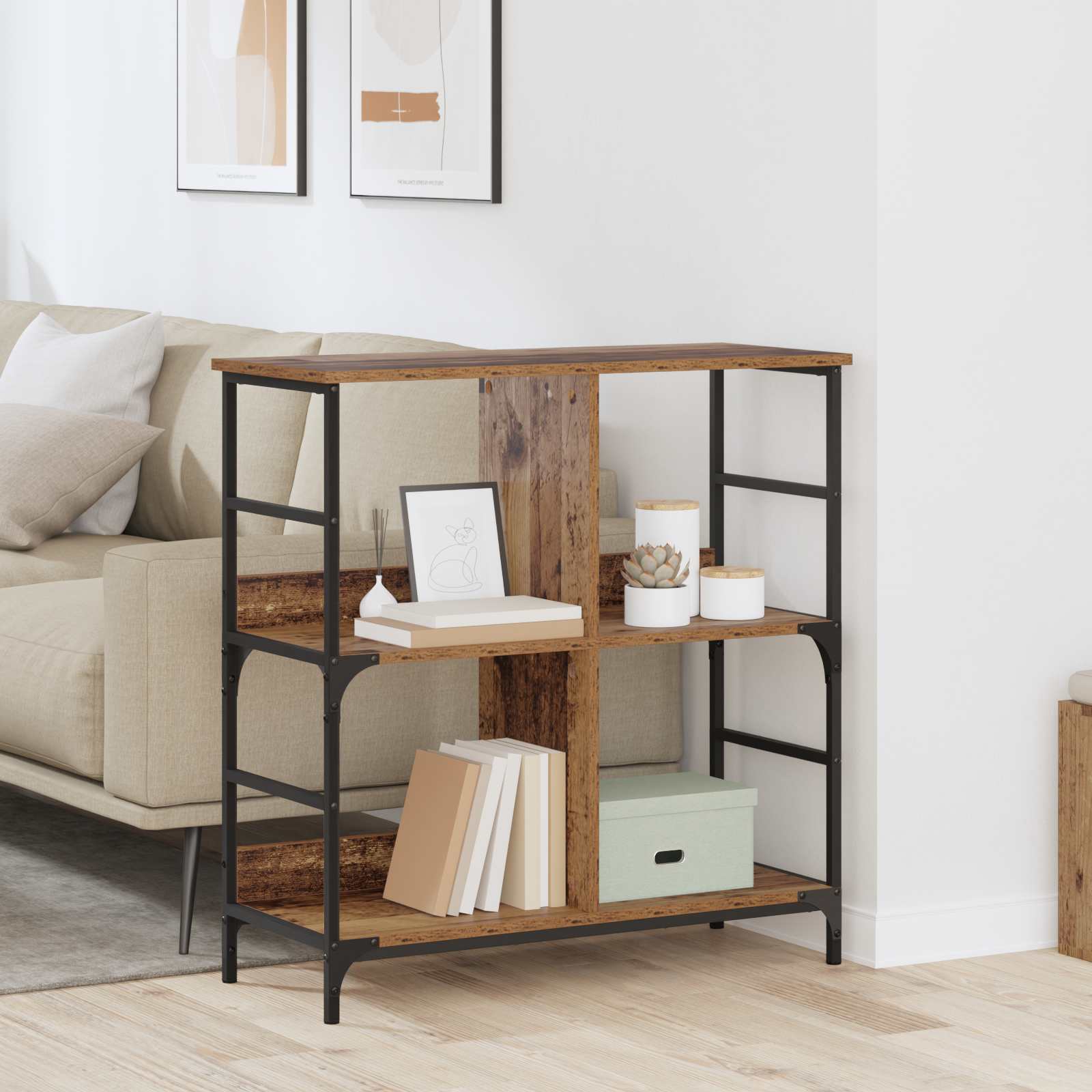 Estante de libros Madera vieja 78.5 x 33 x 82 cm