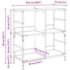 Estante de libros Madera vieja 78.5 x 33 x 82 cm