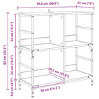 Estante de libros Madera vieja 78.5 x 33 x 82 cm