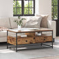 Coffee Table with Drawer Distressed Wood 100 x 51 x 45 cm