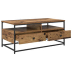 Mesa de Café con cajón Madera envejecida 100 x 51 x 45 cm