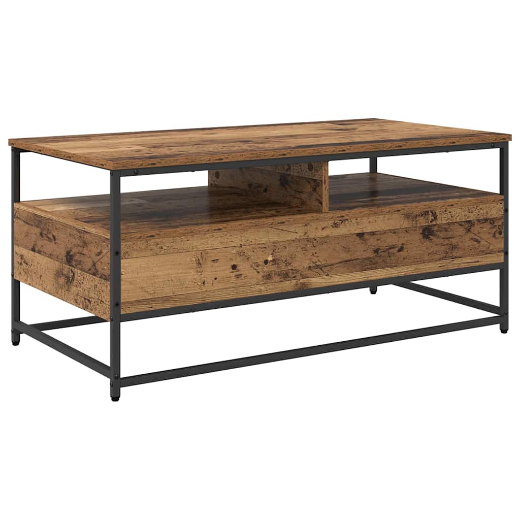 Mesa de Café con cajón Madera envejecida 100 x 51 x 45 cm